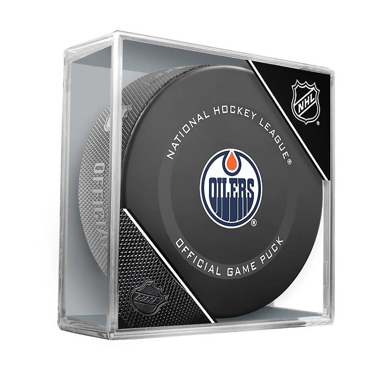 Edmonton Oilers Unsigned Inglasco 2021 Model Official Game Puck