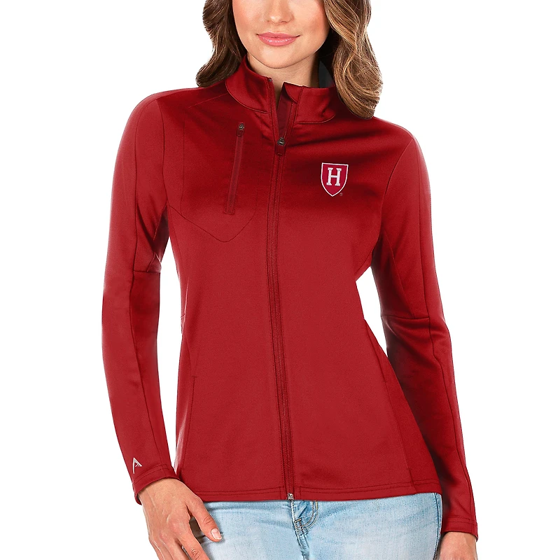 Women's Antigua Crimson Harvard Crimson Generation Full-Zip Jacket