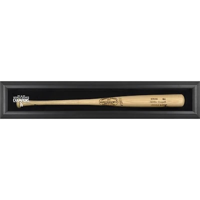 Los Angeles Dodgers 2020 MLB World Series Champions Black Framed Wall-Mounted Logo Bat Display Case