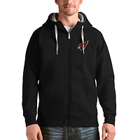 Men's Antigua Black Arizona Cardinals Victory Full-Zip Hoodie
