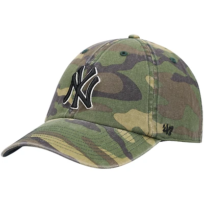 Men's '47 Camo New York Yankees Team Clean Up Adjustable Hat