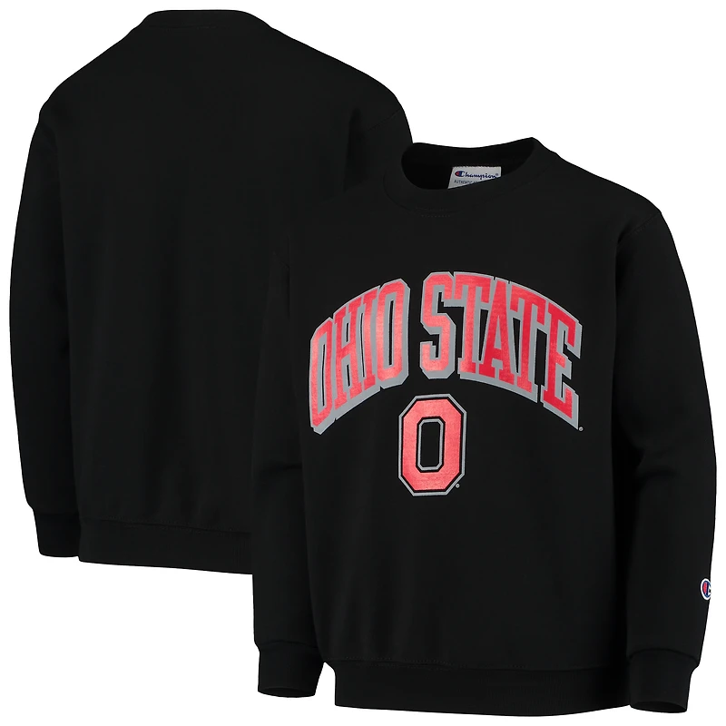 Youth Champion Black Ohio State Buckeyes Powerblend Pullover Sweatshirt