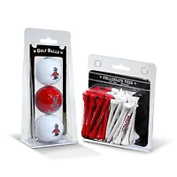 NC State Wolfpack 3-Golf Ball & 50-Golf Tee Set