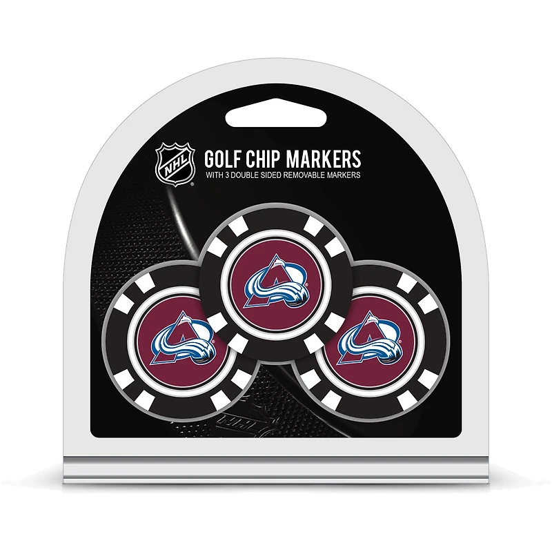 Colorado Avalanche Golf Chip 3-Pack Set