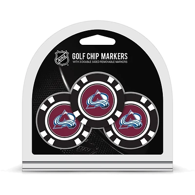 Colorado Avalanche Golf Chip 3-Pack Set