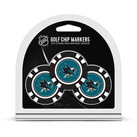 San Jose Sharks Golf Chip 3-Pack Set