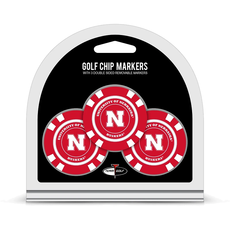 Nebraska Huskers Golf Chip 3-Pack Set