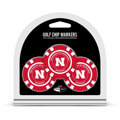 Nebraska Huskers Golf Chip 3-Pack Set
