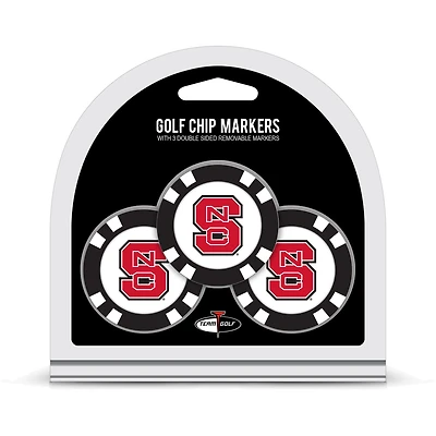 NC State Wolfpack Golf Chip 3-Pack Set