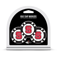 NC State Wolfpack Golf Chip 3-Pack Set