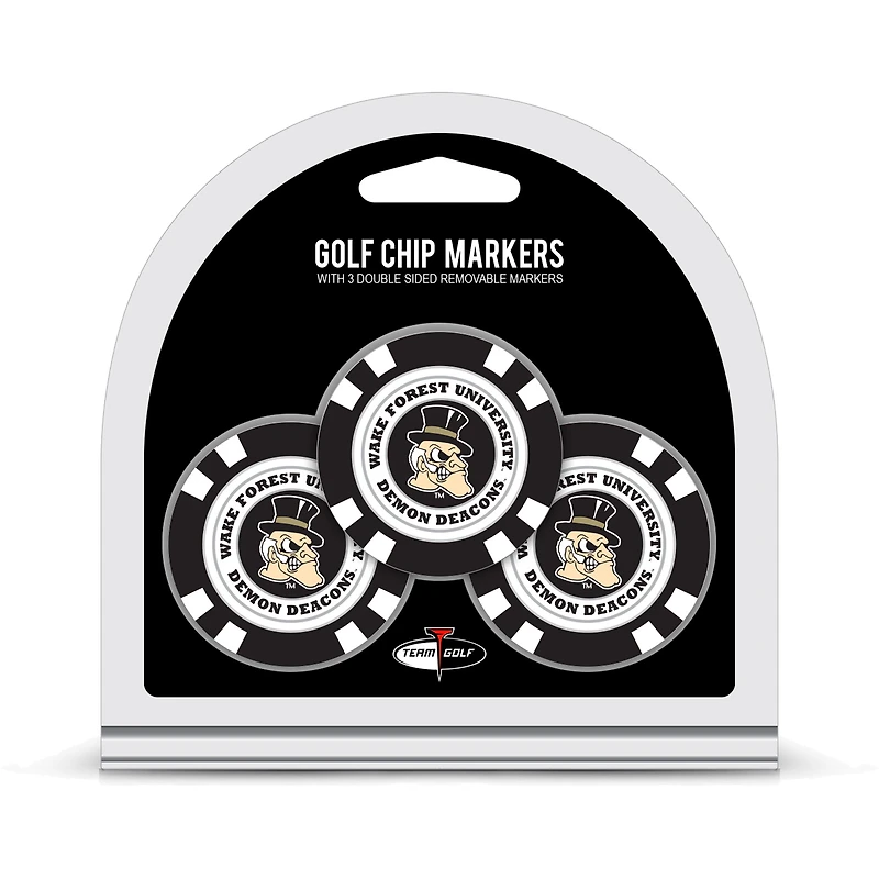 Wake Forest Demon Deacons Golf Chip 3-Pack Set