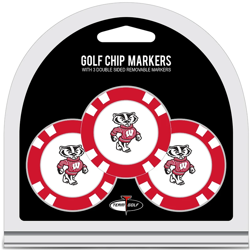 Wisconsin Badgers Golf Chip 3-Pack Set