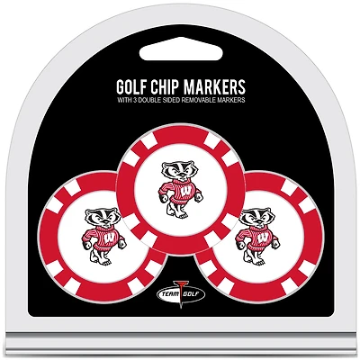 Wisconsin Badgers Golf Chip 3-Pack Set