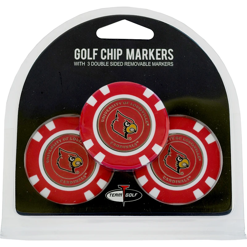 Louisville Cardinals Golf Chip 3-Pack Set