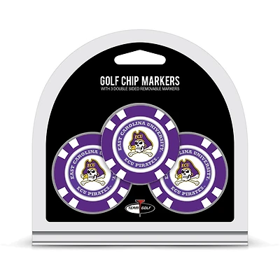 ECU Pirates Golf Chip 3-Pack Set