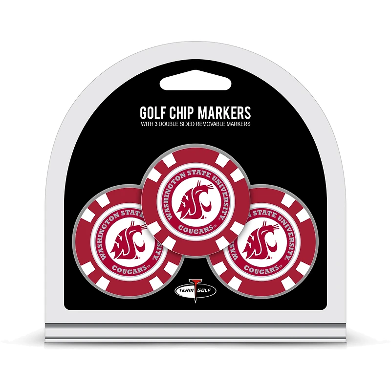 Washington State Cougars Golf Chip 3-Pack Set