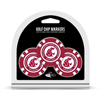 Washington State Cougars Golf Chip 3-Pack Set