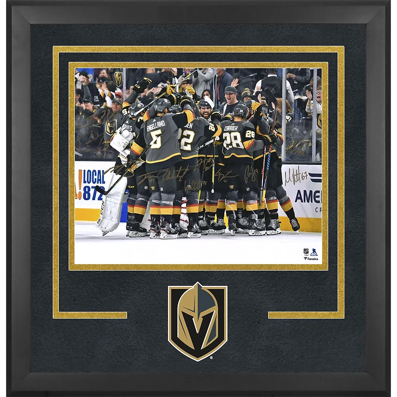 Vegas Golden Knights Deluxe Framed Autographed 16" x 20" Team Celebration Photograph with Multiple Signatures - Limited Edition of 20