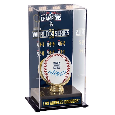 Mookie Betts Los Angeles Dodgers Autographed 2020 World Series Baseball and 2020 World Series Champions Sublimated Display Case