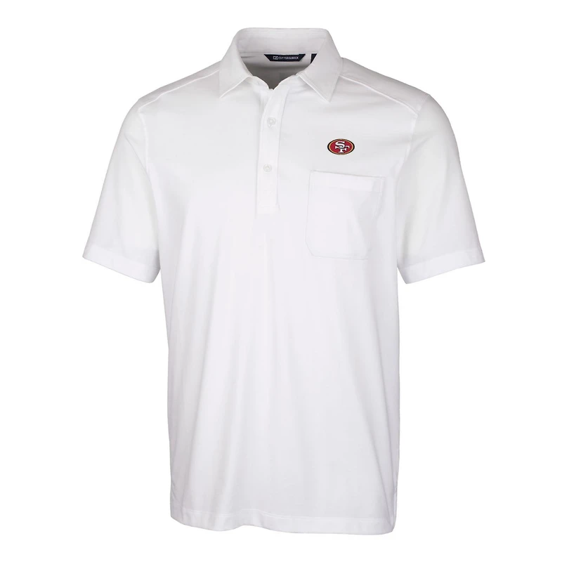Men's Cutter & Buck White San Francisco 49ers Advantage Jersey Polo
