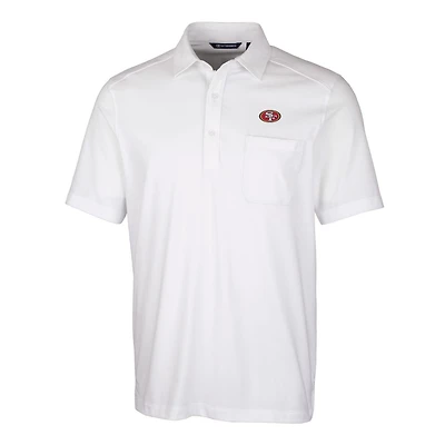 Men's Cutter & Buck White San Francisco 49ers Advantage Jersey Polo