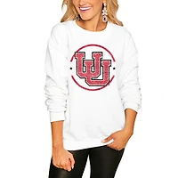 Women's Gameday Couture White Utah Utes End Zone Oversized Sweatshirt