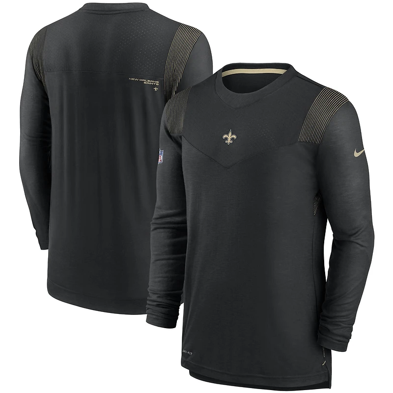 Men's Nike Black New Orleans Saints Sideline Player UV Performance Long Sleeve T-Shirt