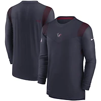 Men's Nike Navy Houston Texans Sideline Player UV Performance Long Sleeve T-Shirt