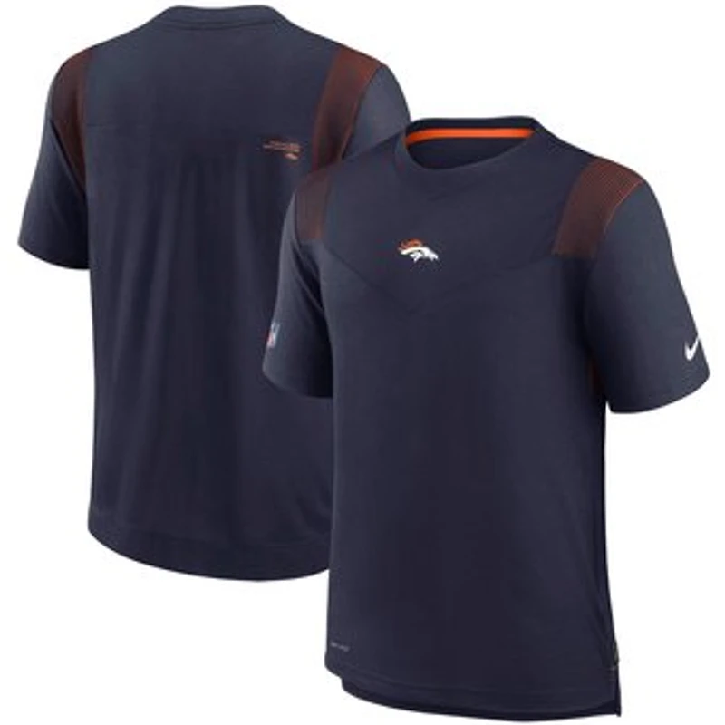 Men's Nike Navy Denver Broncos Sideline Player UV Performance T-Shirt
