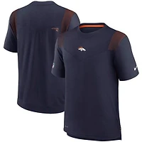 Men's Nike Navy Denver Broncos Sideline Player UV Performance T-Shirt