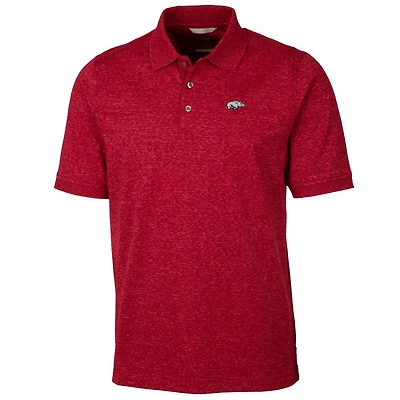 Men's Cutter & Buck Crimson Arkansas Razorbacks Big & Tall Advantage Space Dye Polo