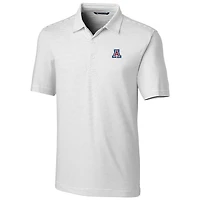 Men's Cutter & Buck White Arizona Wildcats Big & Tall Forge Pencil Stripe Logo Polo