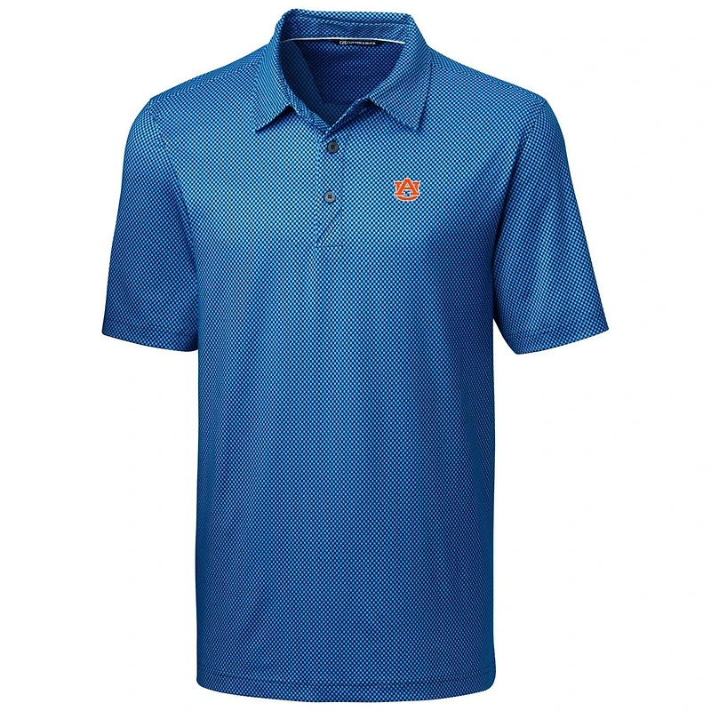 Men's Cutter & Buck Navy Auburn Tigers Big & Tall Pike Mini Pennant Polo