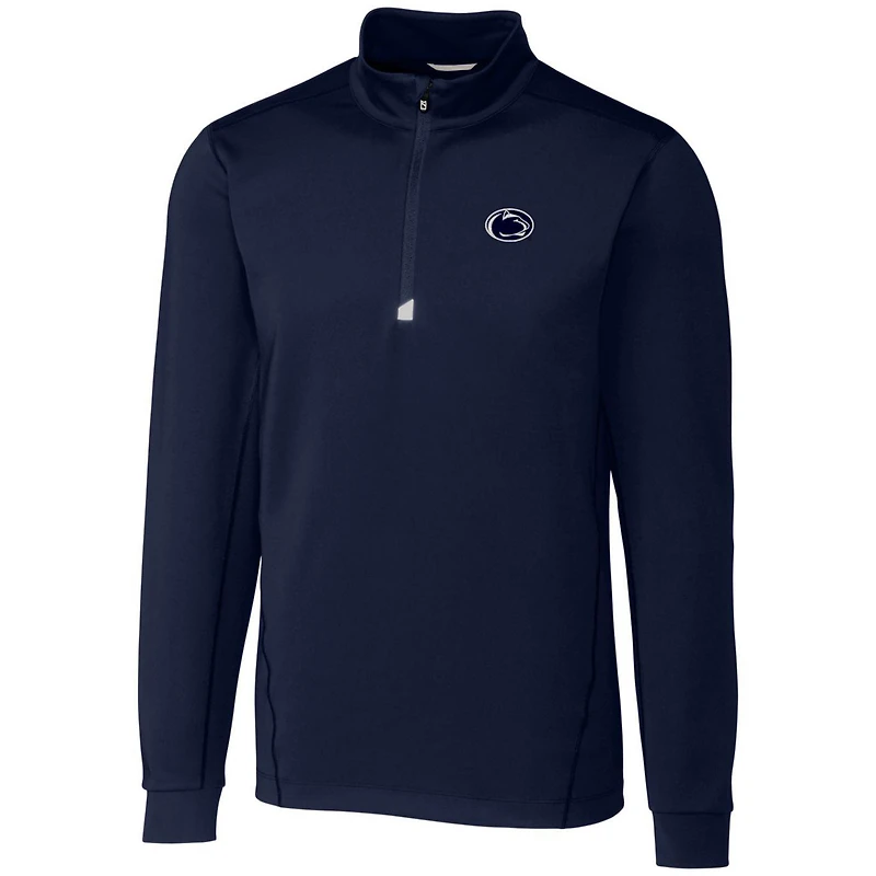 Men's Cutter & Buck Navy Penn State Nittany Lions Big & Tall Traverse Half-Zip Jacket