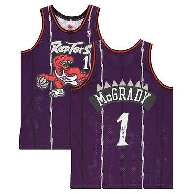 Tracy McGrady Toronto Raptors Autographed Purple Mitchell & Ness Swingman Jersey