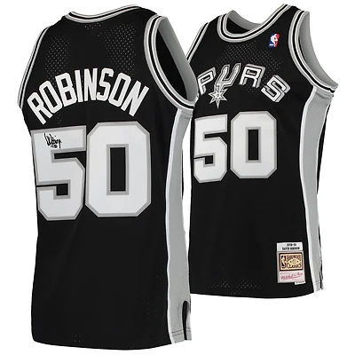 David Robinson San Antonio Spurs Autographed Black 1998 Mitchell & Ness Swingman Jersey