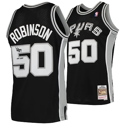 David Robinson San Antonio Spurs Autographed Black 1998 Mitchell & Ness Swingman Jersey with "HOF 09" Inscription
