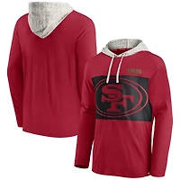 Men's Fanatics Scarlet San Francisco 49ers Long Sleeve Hoodie T-Shirt