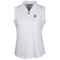 Women's Cutter & Buck White Arizona Wildcats Forge Sleeveless Polo