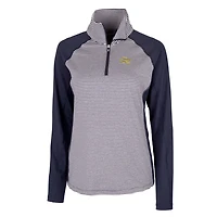 Women's Cutter & Buck Navy Georgia Tech Yellow Jackets Forge Tonal Half-Zip Pullover Jacket