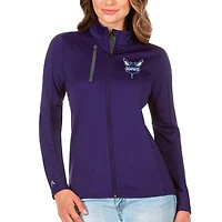 Women's Antigua Purple Charlotte Hornets Generation Full-Zip Jacket