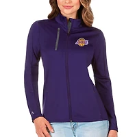 Women's Antigua Purple Los Angeles Lakers Generation Full-Zip Jacket