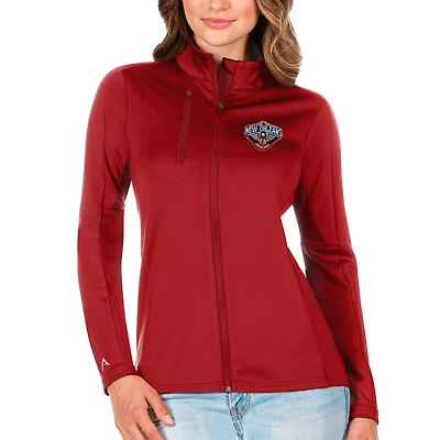 Women's Antigua Red New Orleans Pelicans Generation Full-Zip Jacket