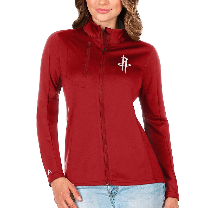 Women's Antigua Red Houston Rockets Generation Full-Zip Jacket