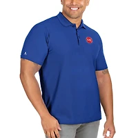 Men's Antigua Blue Detroit Pistons Big & Tall Legacy Pique Polo