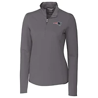 Women's Cutter & Buck Gray New England Patriots Advantage Quarter-Zip Pullover Jacket