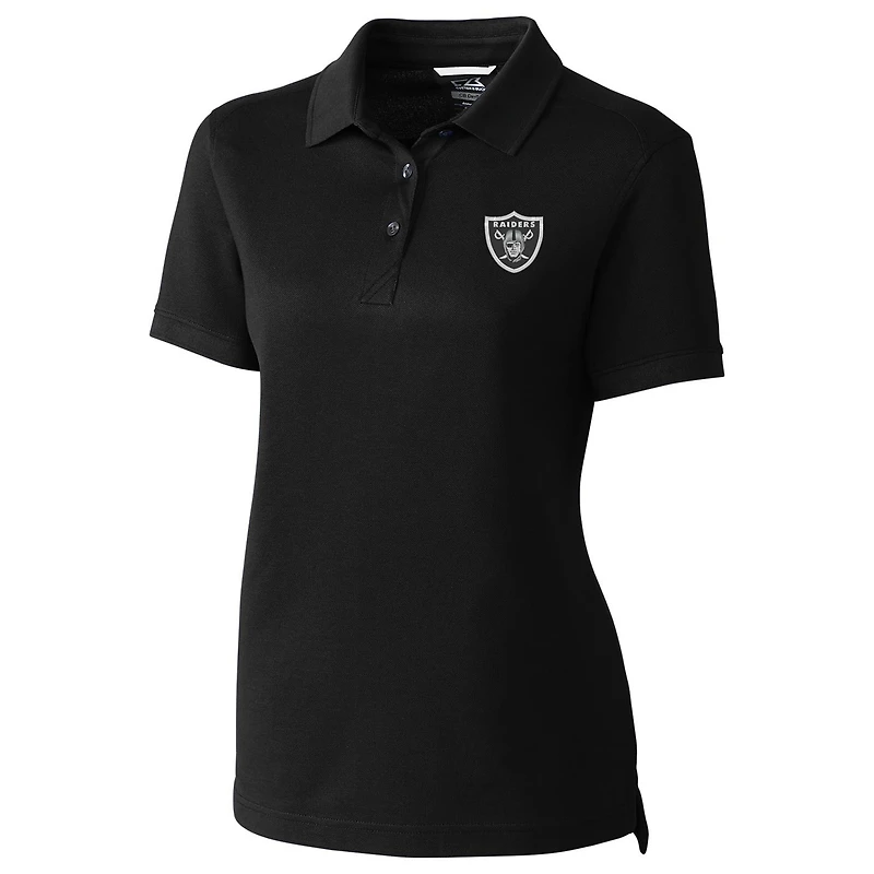 Women's Cutter & Buck Black Las Vegas Raiders Advantage Polo