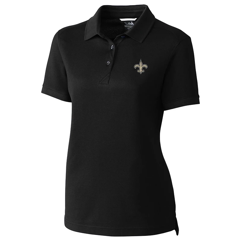 Women's Cutter & Buck Black New Orleans Saints Advantage Polo