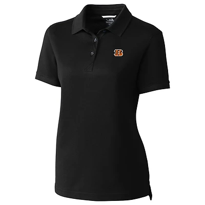 Women's Cutter & Buck Black Cincinnati Bengals Advantage Polo