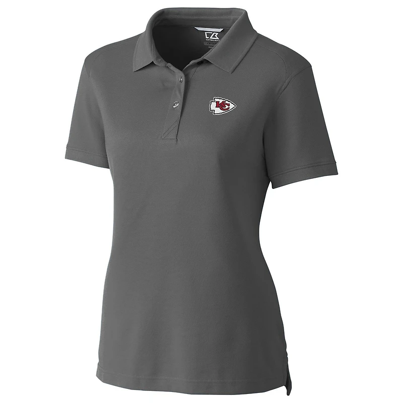Women's Cutter & Buck Gray Kansas City Chiefs Advantage Polo